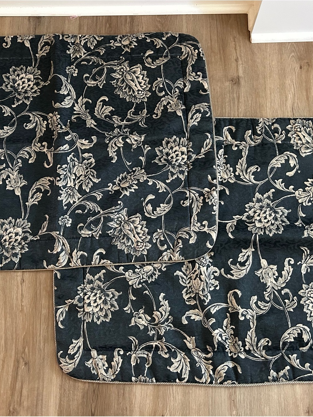 Croscill Black and Tan Corded Edging Pillow Shams